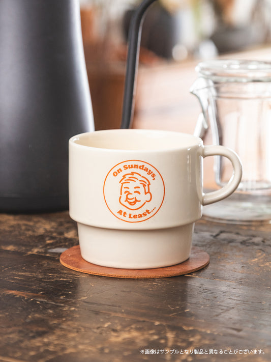 【受注生産品・12月下旬お届け】日曜ぐらいは・・・ - 美濃焼きスタッキングマグカップ