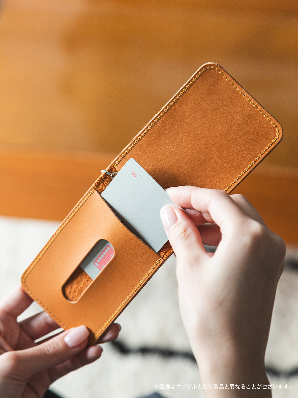 【受注生産品・12月下旬お届け】長野智子 アップデート - ジビエレザー二つ折りパスケース